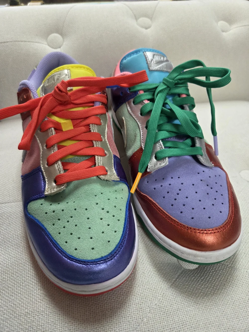 Nike Multicolor Womens DUNKS Low-Top Athletic Sneakers